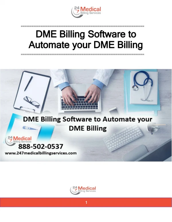 DME Billing Software to Automate your DME Billing