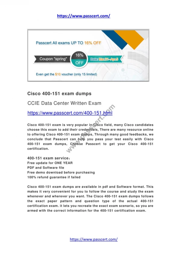 CCIE Data Center 400-151 dumps