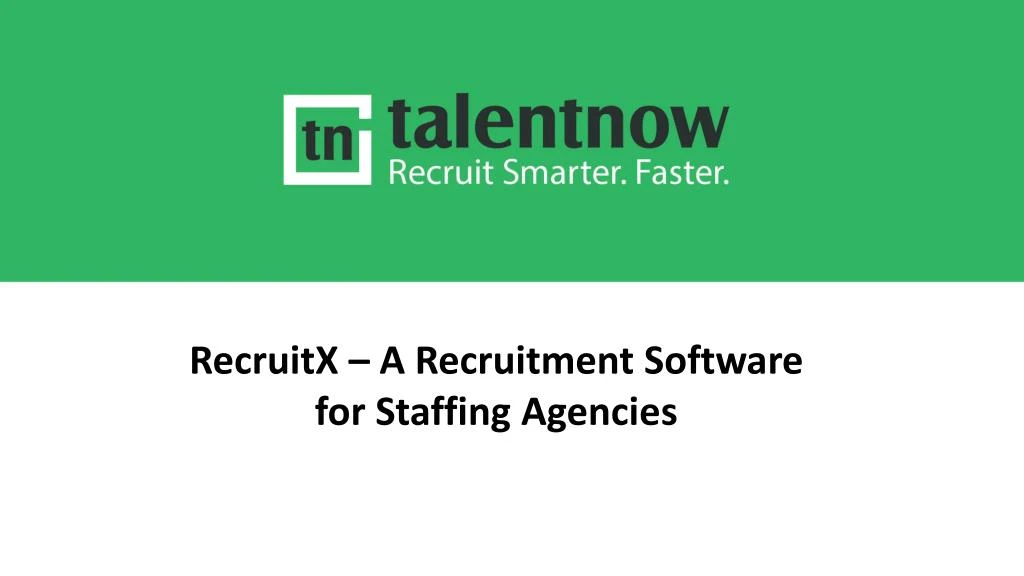 recruitx a recruitment software for staffing