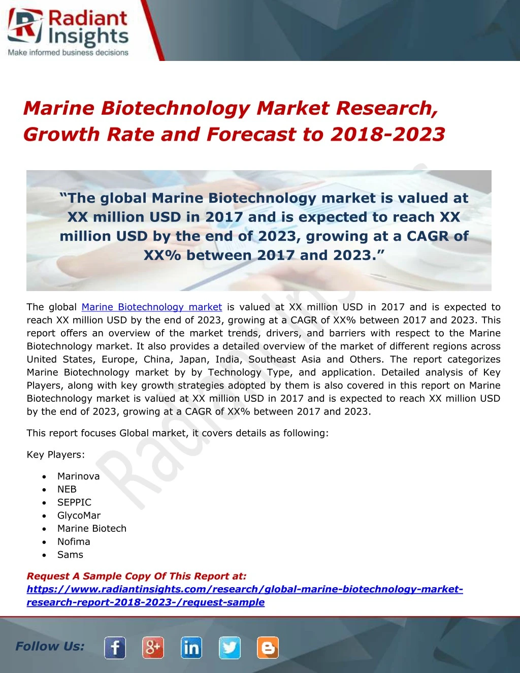 marine biotechnology market research growth rate
