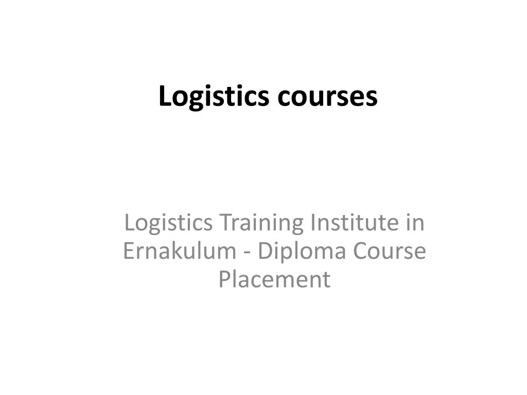 logistics courses