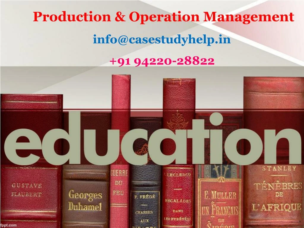 production operation management info@casestudyhelp in 91 94220 28822