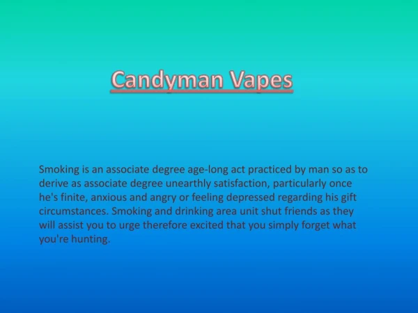 Online Vapes, E Liquid and Vaporizer Buy in India at Candyman Vapes