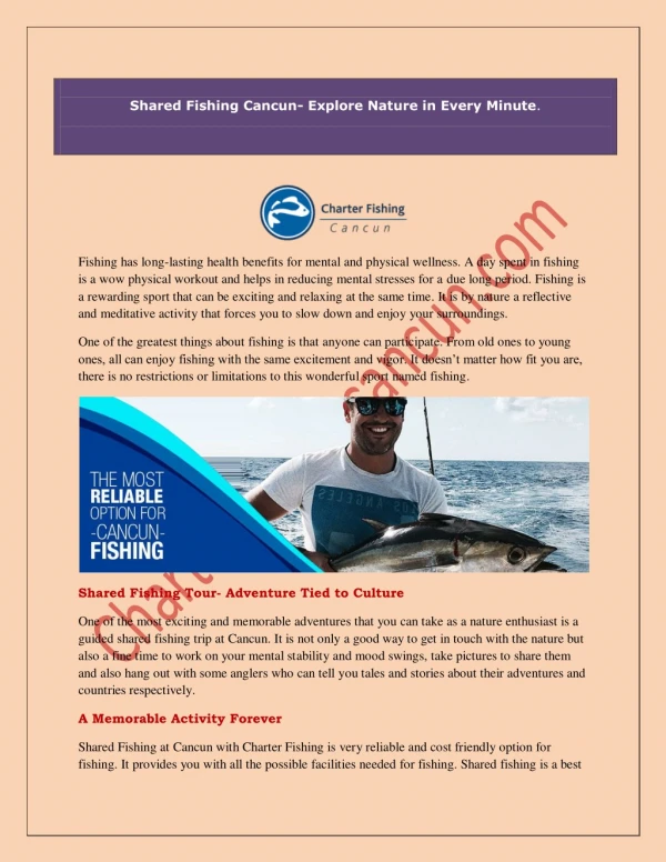 Cancun Fishing Charters – Adventurous Sport Fishing Charters