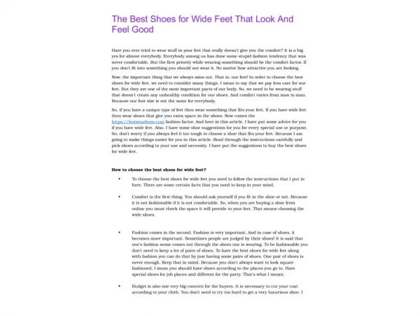 Best Shoes For Wide Feet Reviews and Buyers Guide - Footwear Boss
