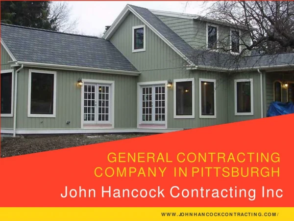 General Contracting Company In Pittsburgh