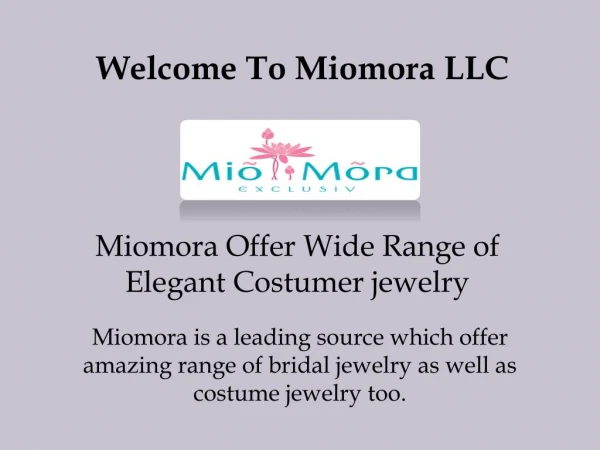 Indian Fashion Jewelry At www.miomora.com