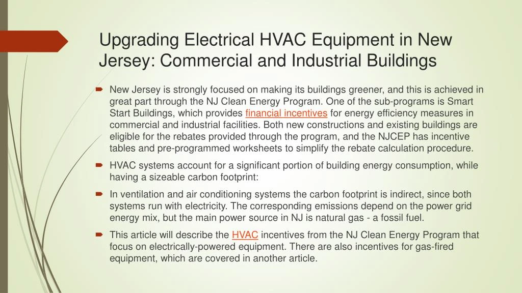 upgrading electrical hvac equipment in new jersey commercial and industrial buildings