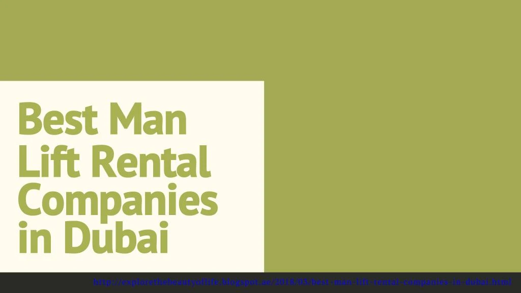 best man lift rental companies in dubai