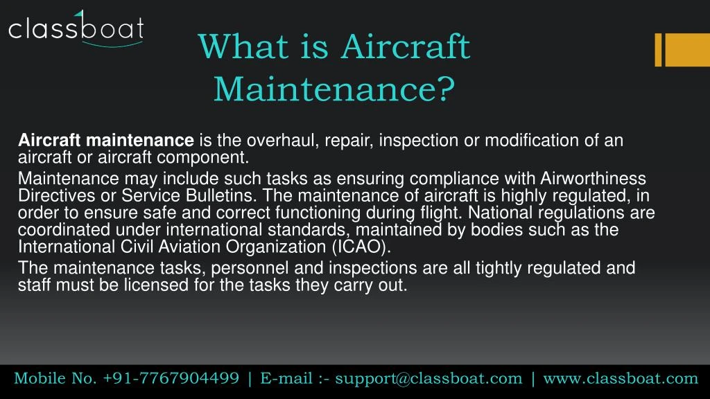 what is aircraft maintenance