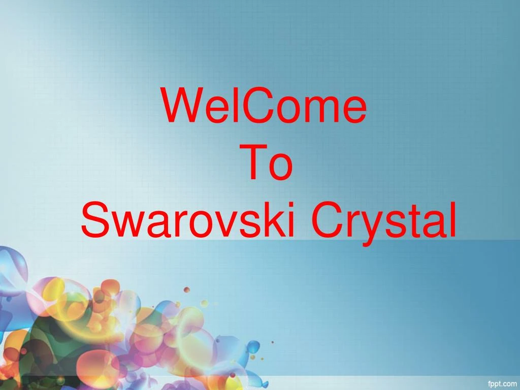 welcome to swarovski crystal