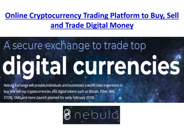 Online Cryptocurrency Trading Platform to Buy, Sell and Trade Digital Money