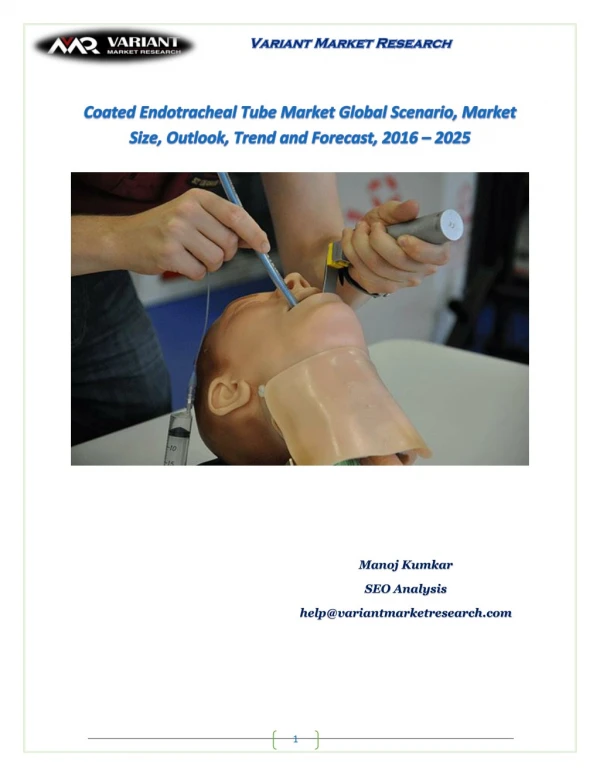 Coated Endotracheal Tube Market