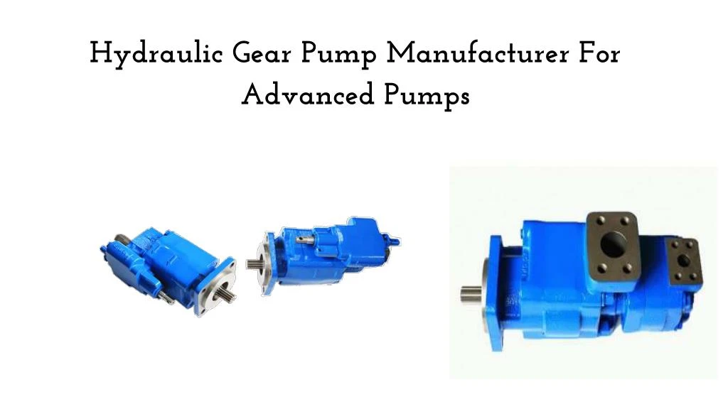 hydraulic gear pump manufacturer for advanced