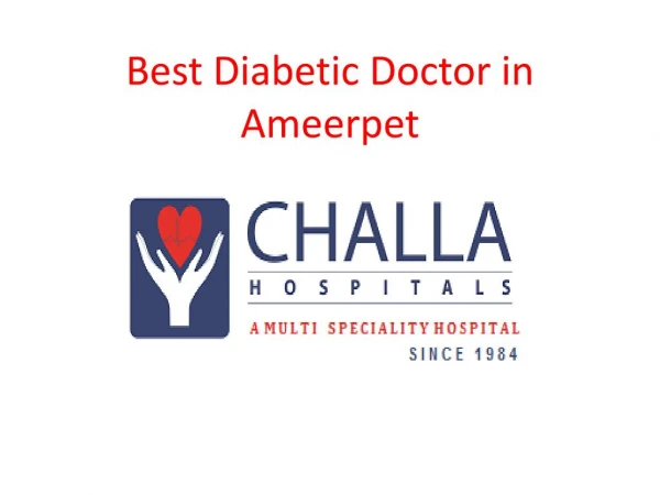 Best Diabetic Doctor in Ameerpet | Diabetes Hospital in Ameerpet Jubleehills