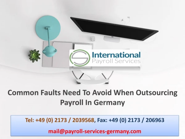 Common Faults Need To Avoid When Outsourcing Payroll In Germany