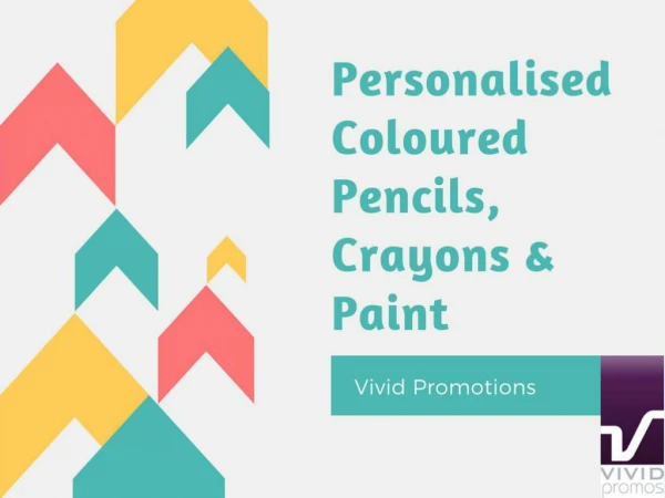 Personalised Coloured Pencils, Crayons & Paint at Vivid Promotions