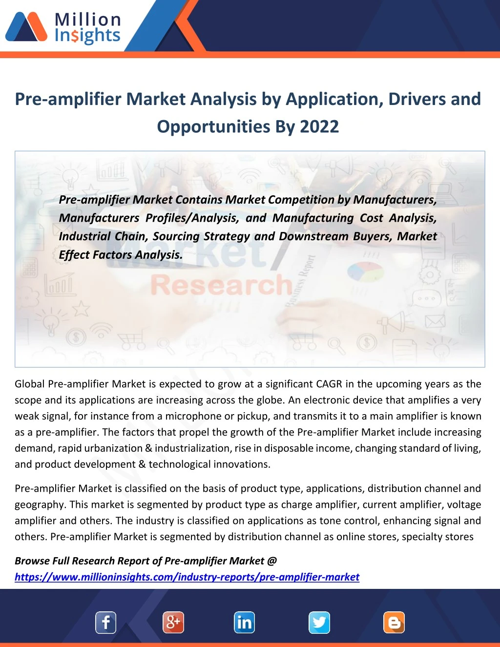 pre amplifier market analysis by application