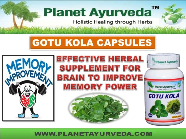 Gotu Kola Capsules | Centella asiatica - Benefits and Uses