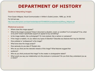DEPARTMENT OF HISTORY - slide 1