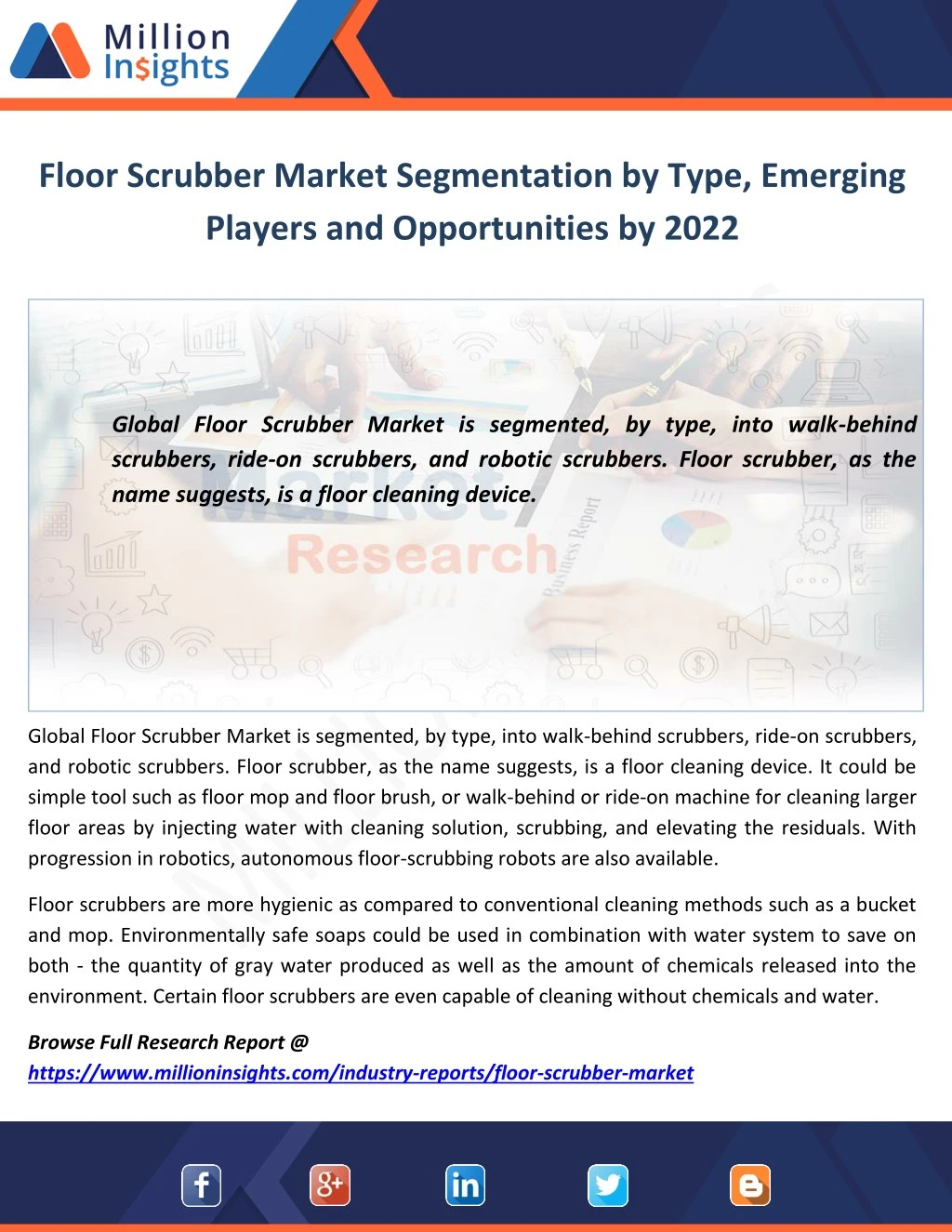 floor scrubber market segmentation by type