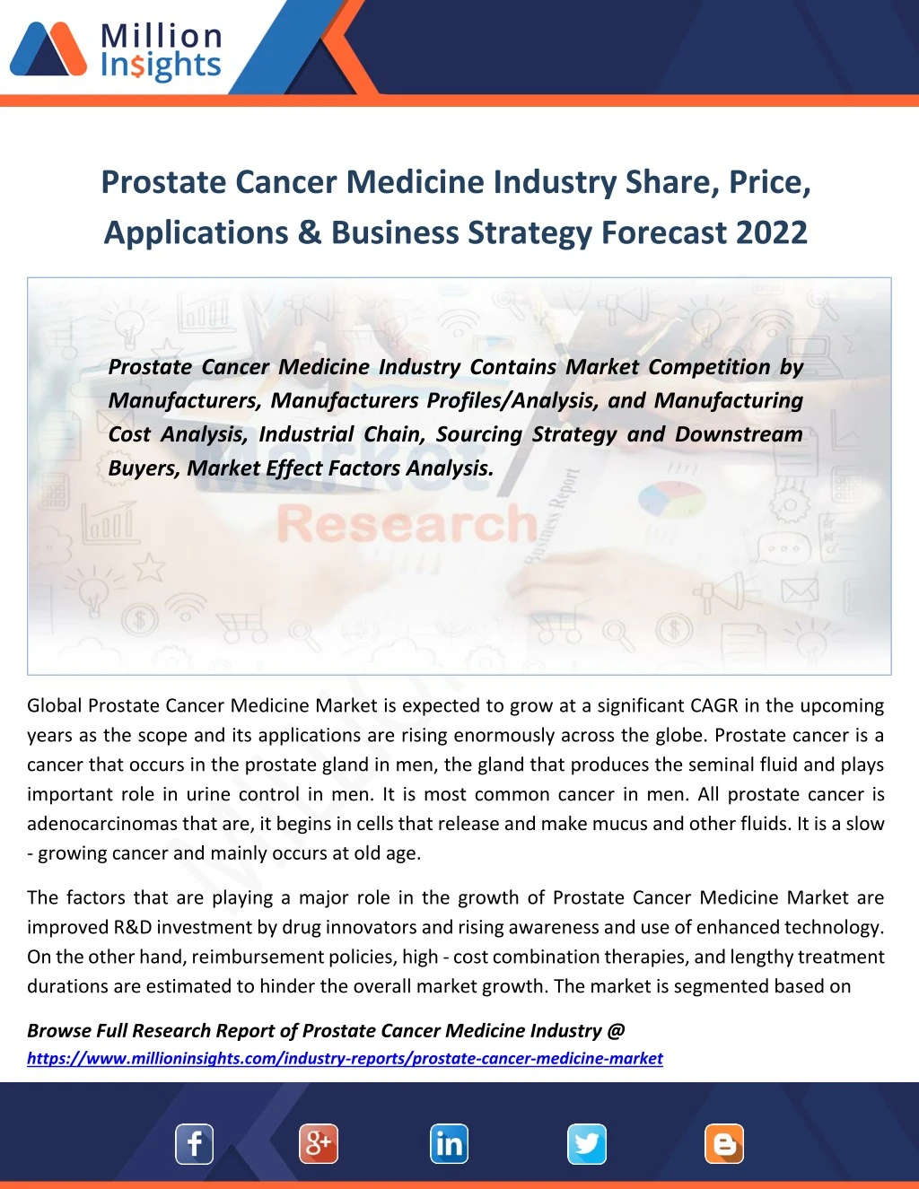 prostate cancer medicine industry share price