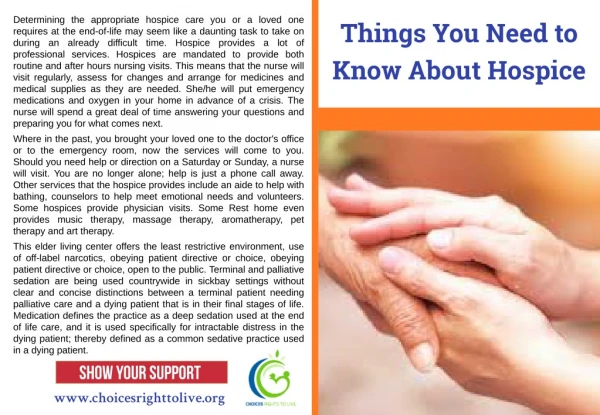 Things You Need to Know About Hospice