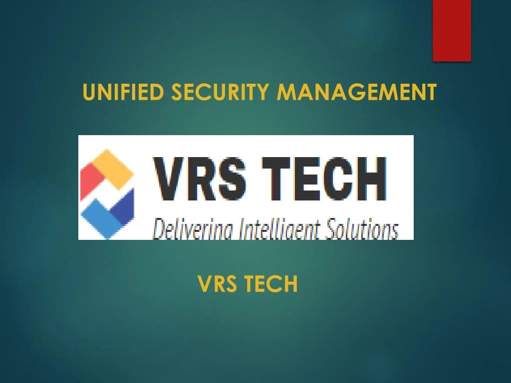 unified security management vrs tech