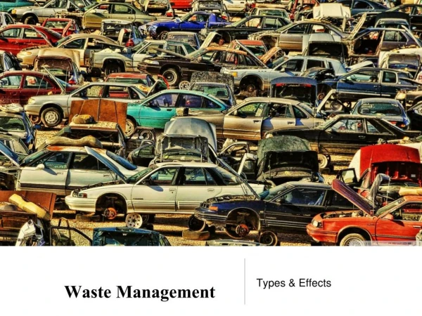 Waste Management - Types & Effects