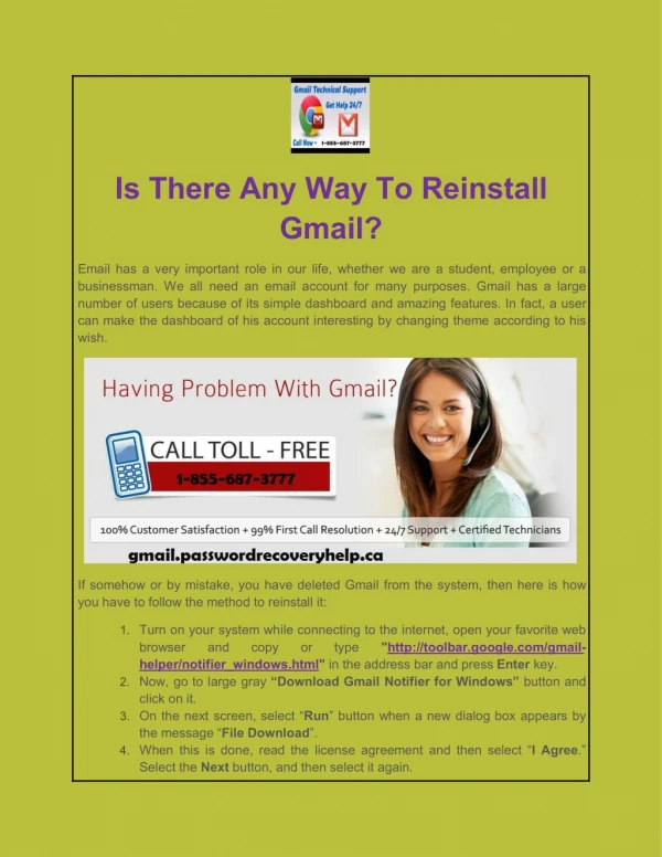 Is There Any Way To Reinstall Gmail?