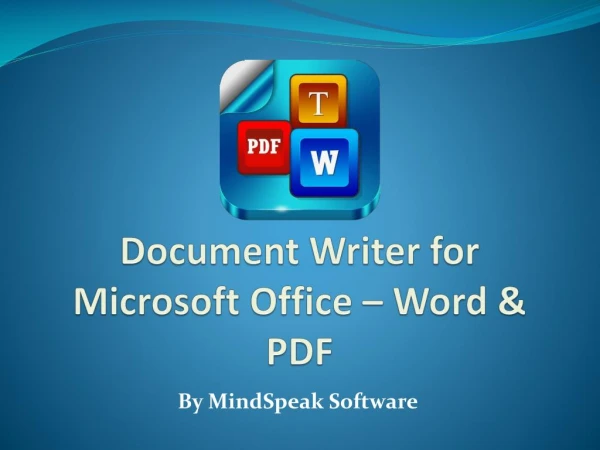 Document writer for Microsoft Office - Word & PDF