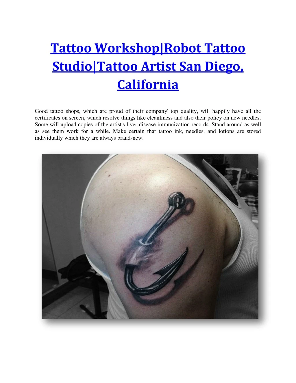 tattoo workshop robot tattoo studio tattoo artist