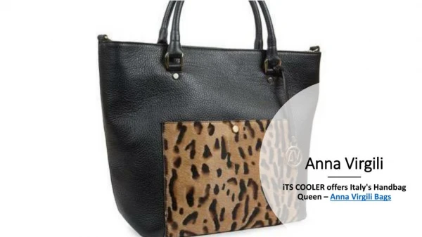 Anna Virgili Bags By iTS COOLER