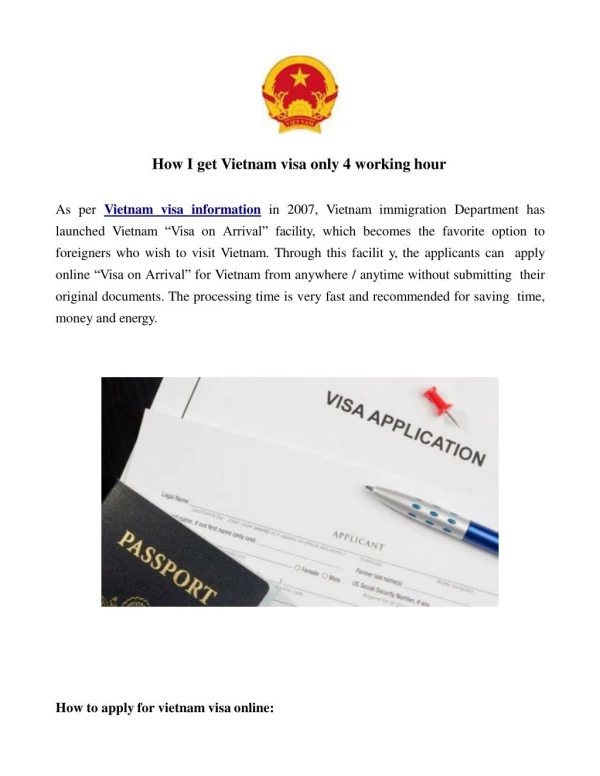 How to Get a Visa for Vietnam