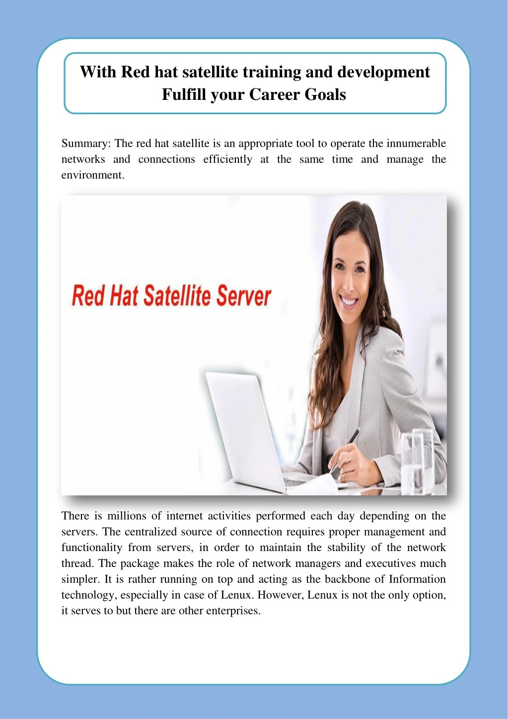with red hat satellite training and development