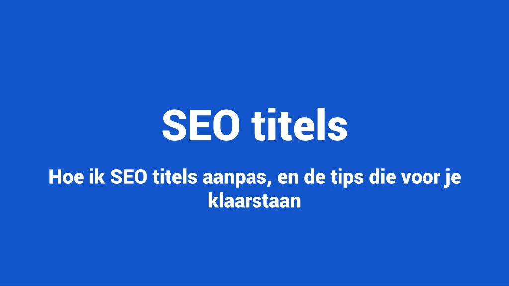 seo titels