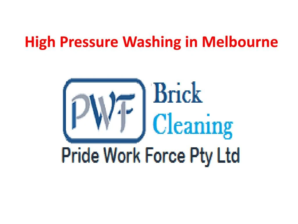 high pressure washing in melbourne