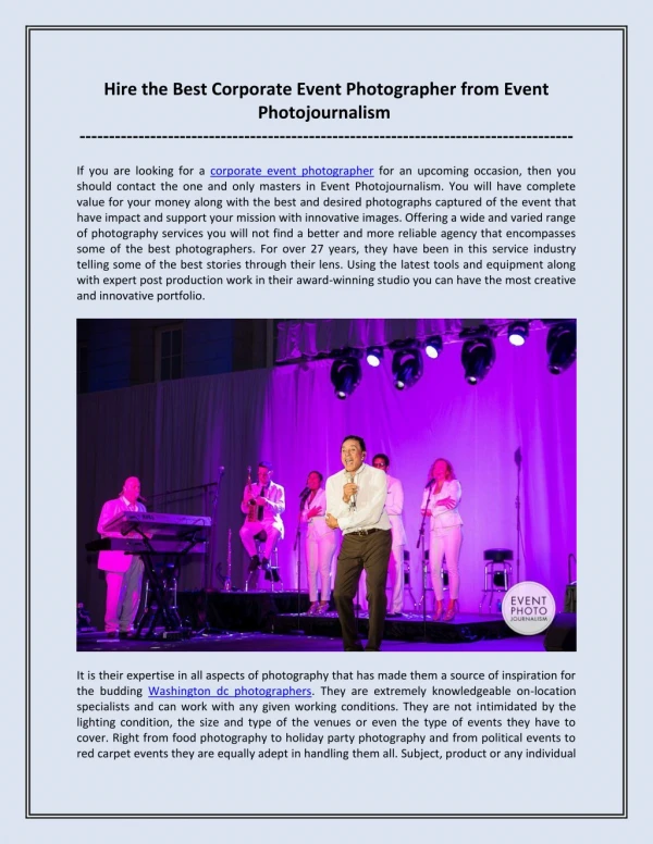 PPT - Special Event Photography And Corporate Event Photographer ...