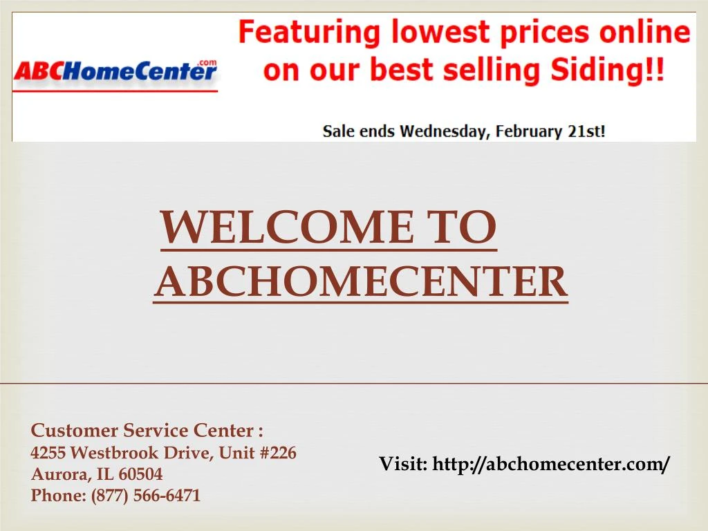 welcome to abchomecenter