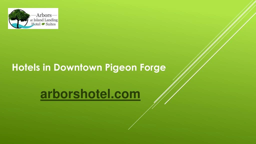 hotels in downtown pigeon forge