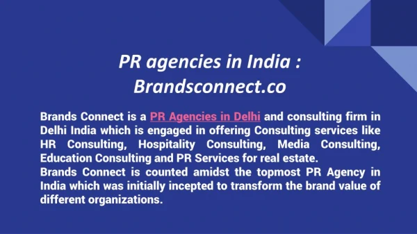 PR agencies in India