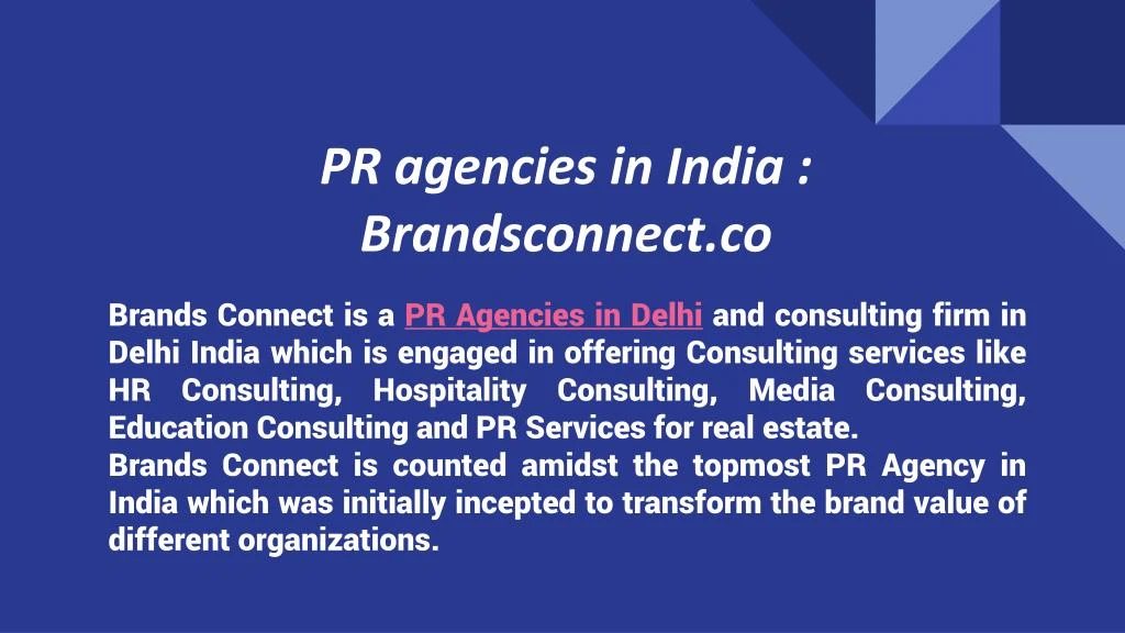 pr agencies in india brandsconnect co