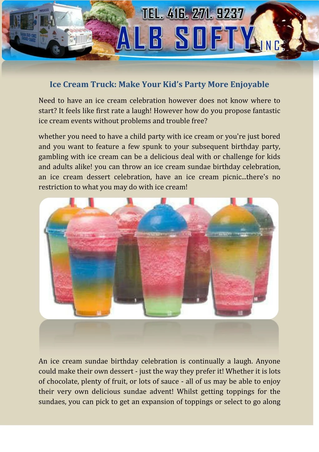 ice cream truck make your kid s party more