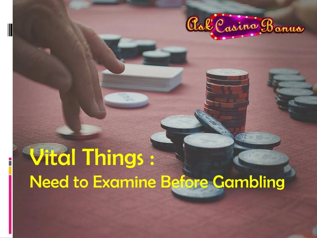 vital things need to examine before gambling