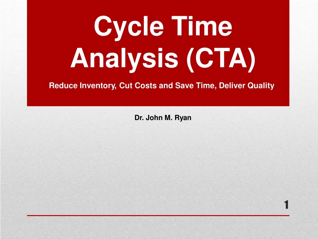 cycle time analysis cta