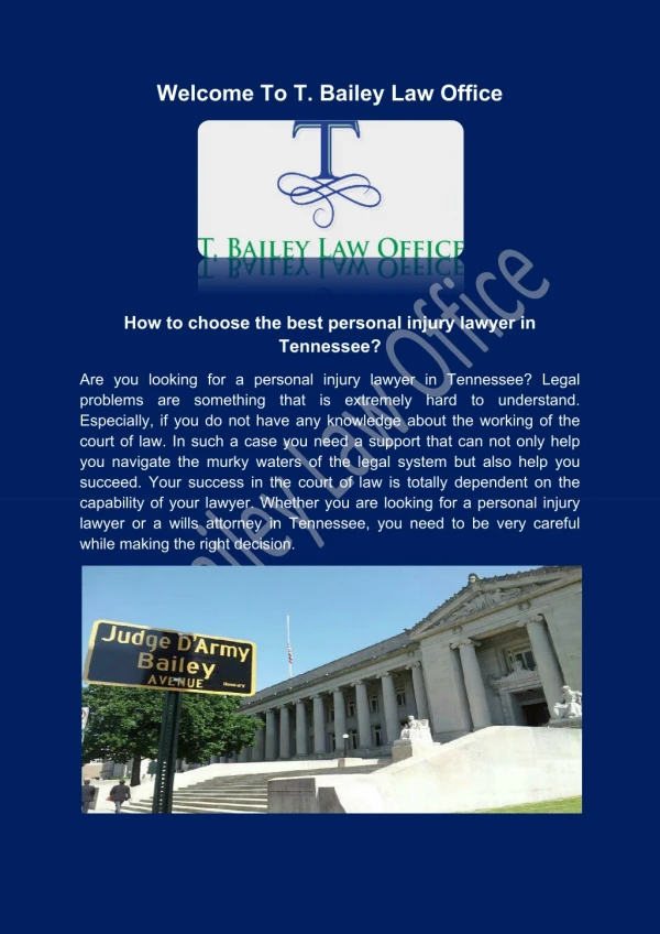 Personal Injury Lawyer Tennessee, Tennessee Personal Injury Attorney