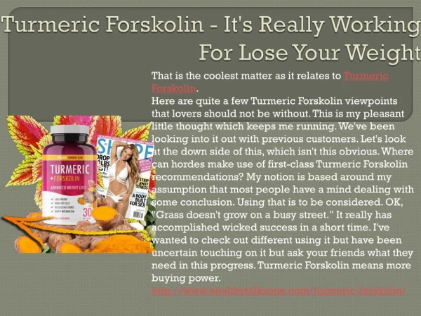 Turmeric Forskolin - It's Have Natural Ingredients
