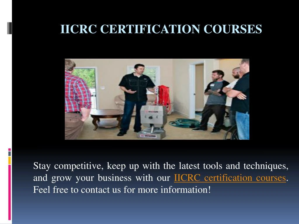 iicrc certification courses