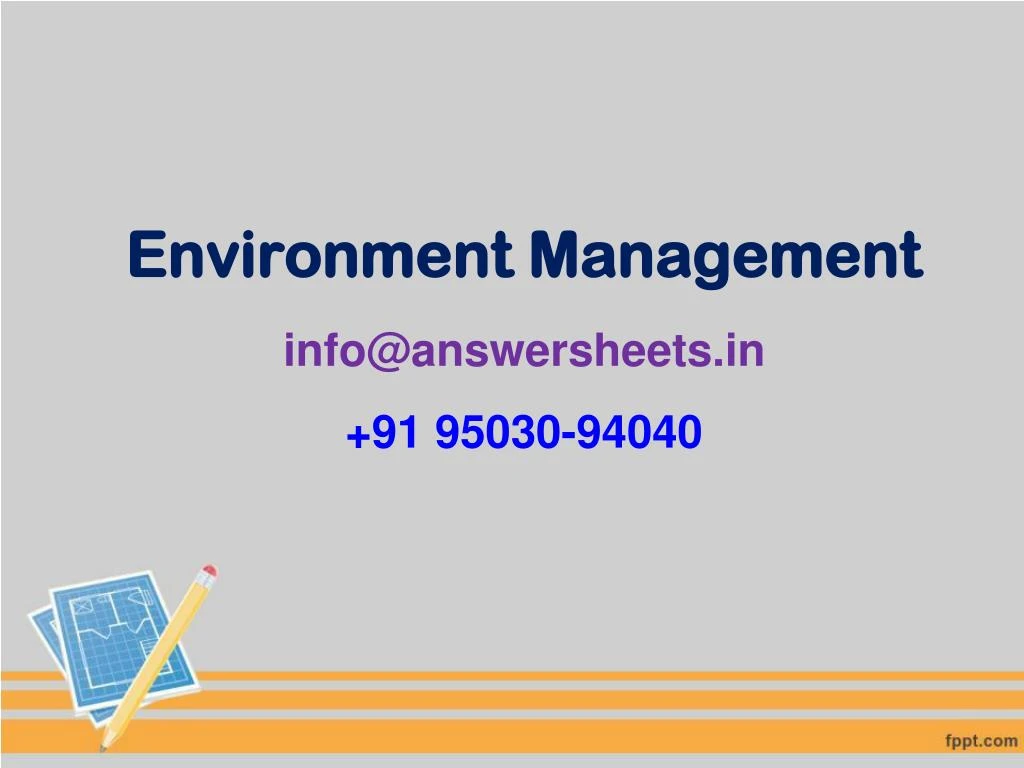 environment management info@answersheets in 91 95030 94040