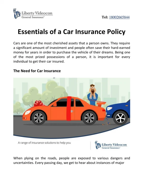 Essentials of a Car Insurance Policy